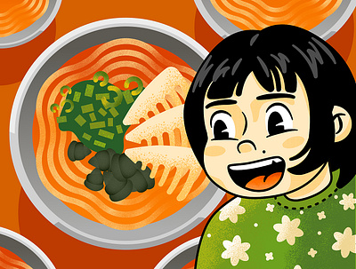 TESTV in Guilin China with Luosifen affinity designer avatar character character design china food graphic design illustration noodle testv vector art vector illustration