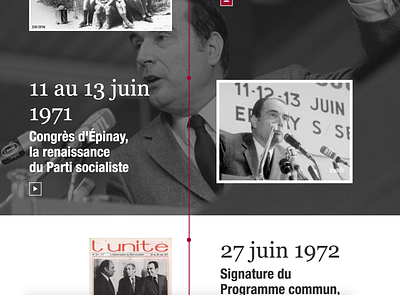 Centenary of the birth of François Mitterrand birth centenary design parti socialiste timeline ui ux