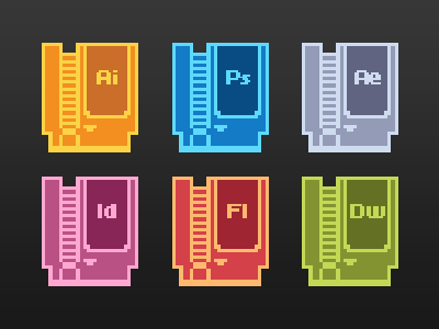 8-Bit Adobe 8 bit adobe color free icon icons nintendo pixel