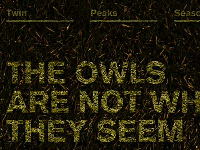 Twin Peaks poster texture typography