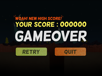 Game Over New High Score! app apple color design game ios iphone texture