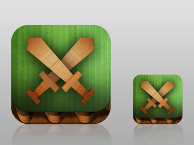 Papercut icon progress app apple cardboard color design game icon ios iphone texture