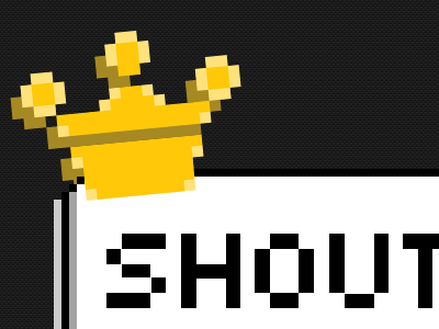 Shout logo so far 8bit icons logo