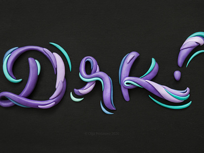 Dyak is short form for Дякую – Ukrainian for Thank you. clay experiment lettering lettering art lettering logo letters logo modelling clay plasticine plastillustration postcard poster