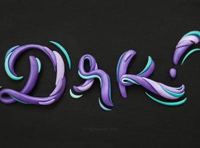 Dyak is short form for Дякую – Ukrainian for Thank you. clay experiment lettering lettering art lettering logo letters logo modelling clay plasticine plastillustration postcard poster