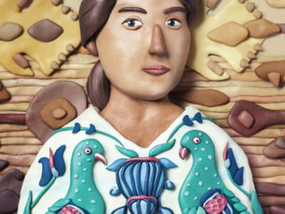 Maria Vyasmitina portrait clay experiment illustration modelling clay pattern plasticine plastillustration portrait retoush