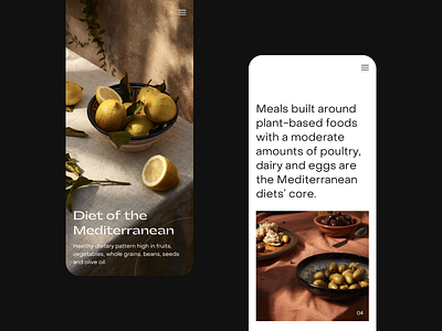 Mediterranean | Food Blog food layout mediterranean responsive design typography ui website
