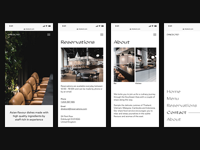Restaurant clean food layout menu mobile reservations responsive design responsive website restaurant safari typography website
