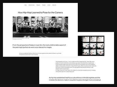 Music Article Page article blog clean hip hop hip hop hiphop layout music ui website white white space