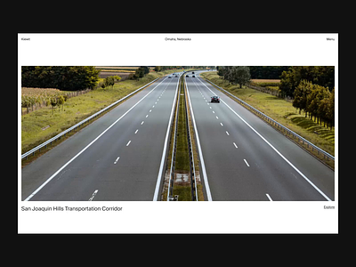 Construction airport branding clean company construction corporate editorial grid highway layout minimal road typography ui web website white space