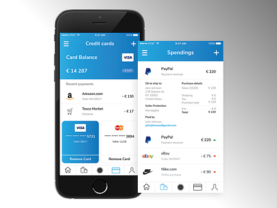Wallet App app apple pay clean finance financial ios iphone mobile simple wallet