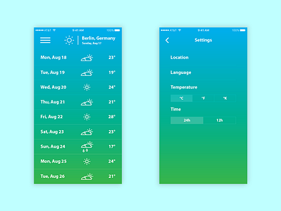 Weather App | Update app clean ios iphone mobile simple weather