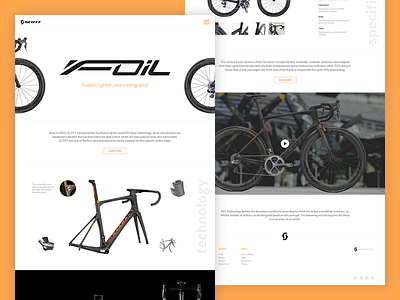 Scott Foil Website bicycle bike clean design simple ui ux website