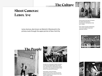 Shoot Cameras: Lenox Ave | Monochrome Web black white harlem monochrome new york type typography web website