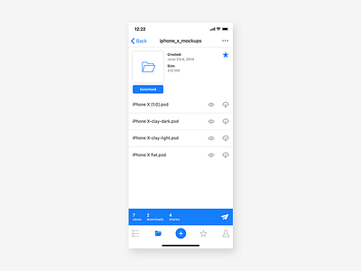 Cloud App | Folder Screen