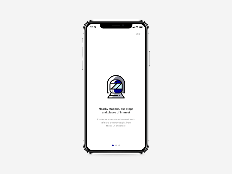 MTA App | Onboarding Animation after affects animation app gif ios ios12 iphonex metro mobile motion mta subway ui