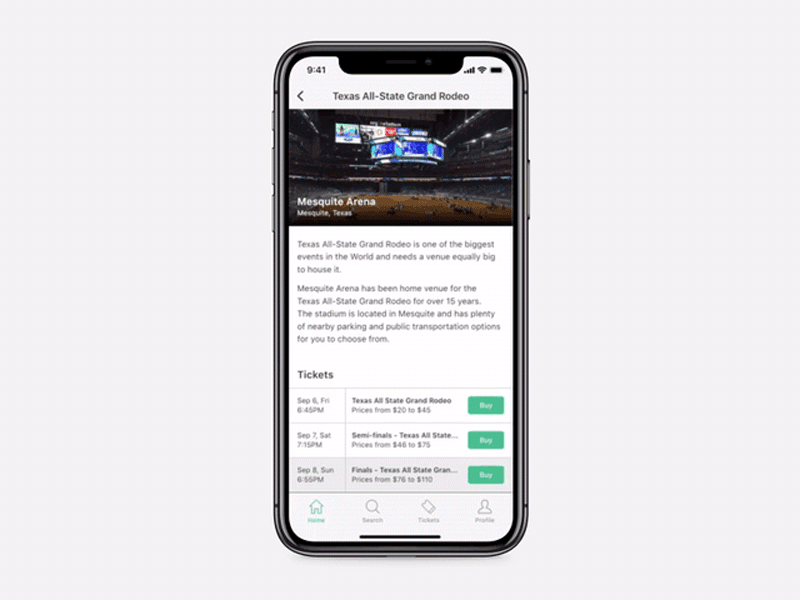 Stadium App | Motion