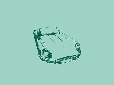 Jaguar E-type car illustration illustrator