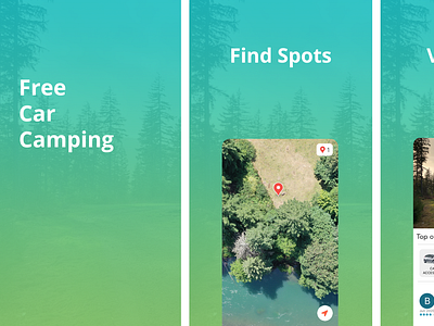 Tent Spots App Store shots