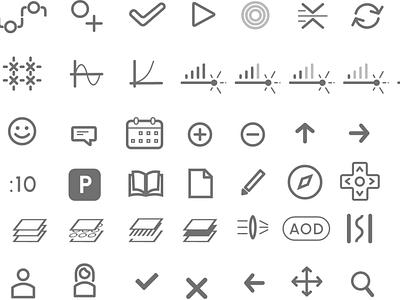 Icon set for Factory Machine Control UI