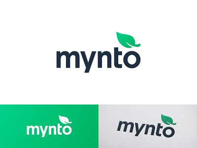 Mynto Logo leaf logo logo design