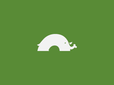 n elephant green letter logo n
