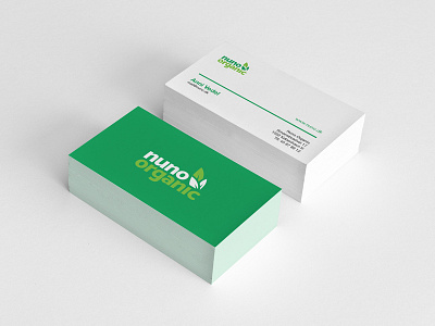 Nuno business card mockup branding business card green logo