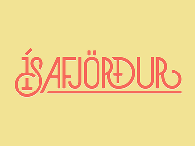 Ísafjörður lettering