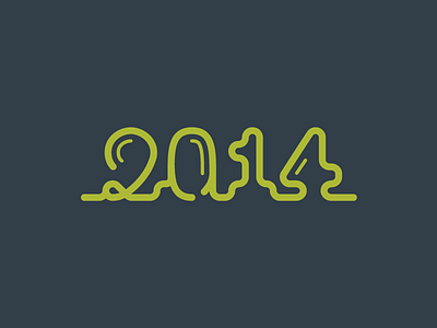 2014 lettering numbers vector year