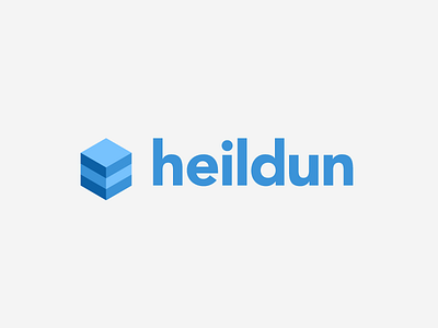 Heildun logo blue isometric logo rejected