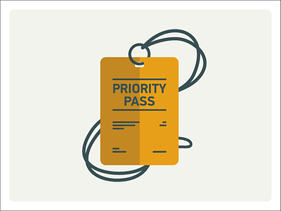 Priority Pass badge gold illustration pass priority vip