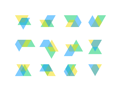 Shape jam blue green opacity shapes yellow