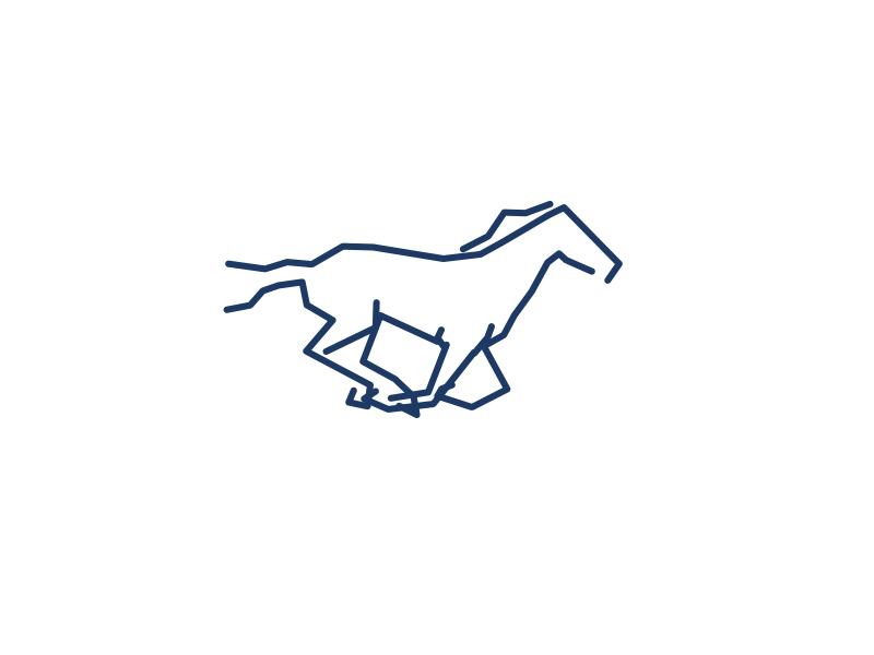 Horsie run loading animation animal animation blue drawing gif horse line art run