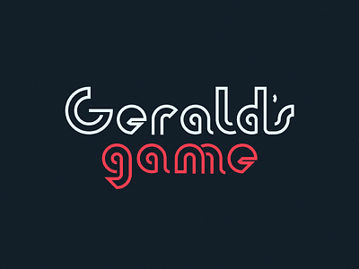 Gerald's game custom lettering movie stephen king title type