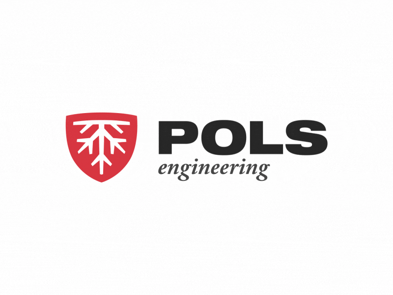 Pols logo loop avalanche engineering frost logo pols red snow