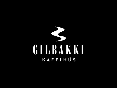Gilbakki logo black coffee hot logo shop