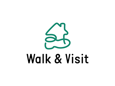 Walk & Visit business home house logo shoe tours