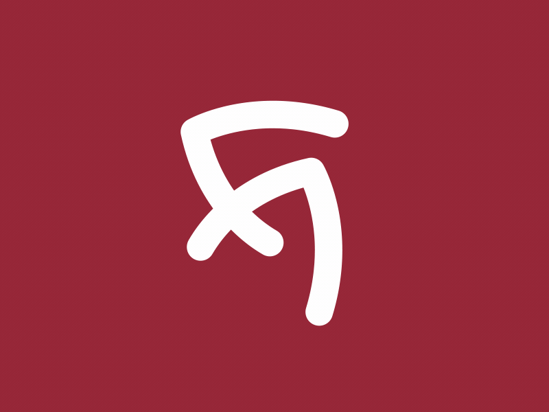 F7 2019 update animation burgundy f7 initials lines logo mark monogram