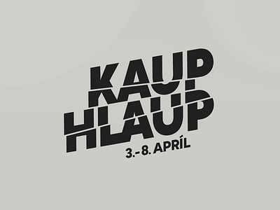 Kauphlaup text animation cut text