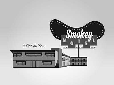 Smokey Motel Shirt band illustration merch motel music shirt
