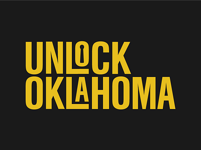 Unlock Oklahoma brand identity locked logo logo design mark oklahoma prison prison reform state type unlock