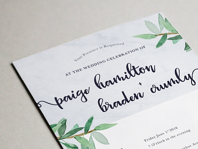 My Wedding Invites boho card greenery invitation invites lettering type typography wedding