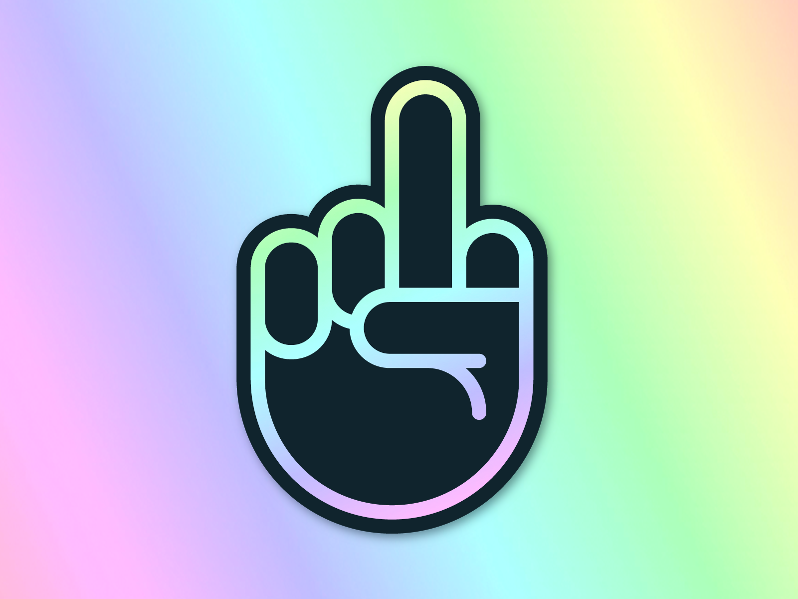 Middle Finger Sticker by Michael Kuhn on Dribbble