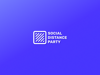 Social Distance Party audio bands coronavirus covid19 logo mark music musicians social distancing twitch vector