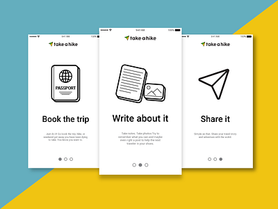 Daily UI #023 - Onboarding daily ui onboarding take a hike