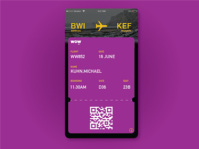 Daily UI #024 -   Boarding Pass