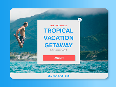 Daily UI #036 - Special Offer daily ui special offer tropical vacation getaway