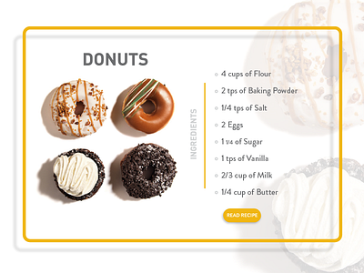 Daily UI #040 - Recipe 040 daily ui donuts recipe