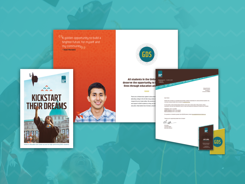 Golden Door Scholars Print Materials By Michael Kuhn On Dribbble