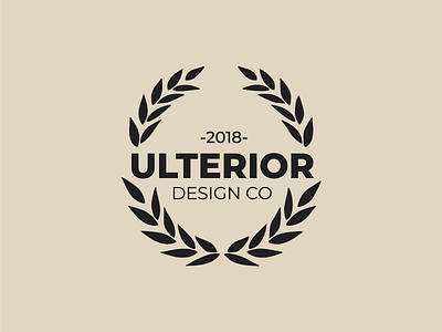 Ulterior Design Co badge branding logo logo design mark ulterior wood